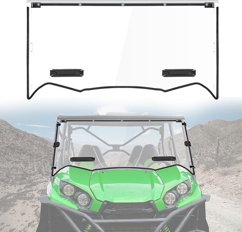 Front Full Windshield Compatible with 2016-2025 Kawasaki Teryx/ Teryx4 Accessories Clear Hard Coat Poly Front Vented Windscreen Window for Kawasaki Teryx 800/ Teryx4 800 in Saudi Arabia