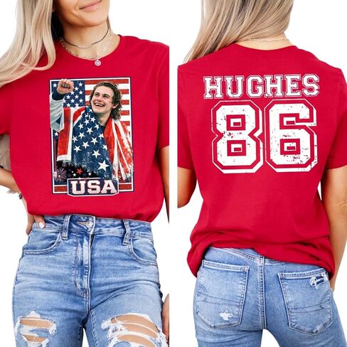 Jack Hughes USA Gold Hockey Shirt I Love My Country T-Shirt in Saudi Arabia