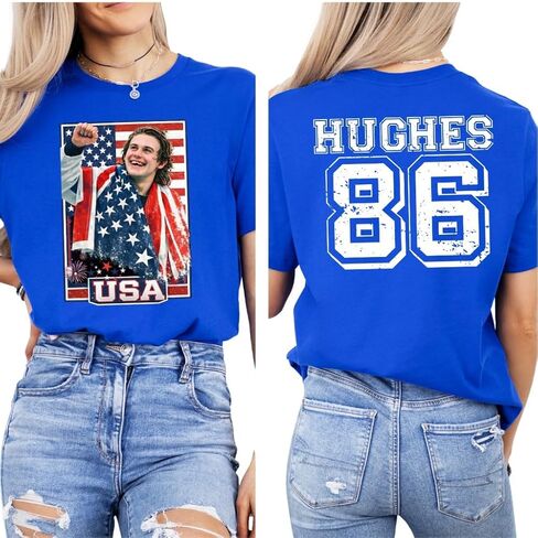 Jack Hughes USA Gold Hockey Shirt I Love My Country T-Shirt in Saudi Arabia