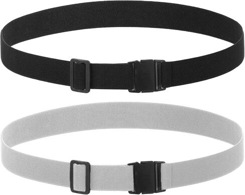 Bremorou Men's Stretchable Elastic Belt Unisex Adventure Elastic Belt for Men: Comfortable Black Nylon Stretchable Belt with Non-Metal Buckle in Saudi Arabia