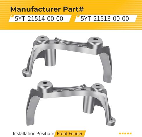M MATI Front Left & Right Fender Brackets for Yamaha Raptor 350 YFM350 2004-2013 5YT-21514-00-00 5YT-21513-00-00 in Saudi Arabia