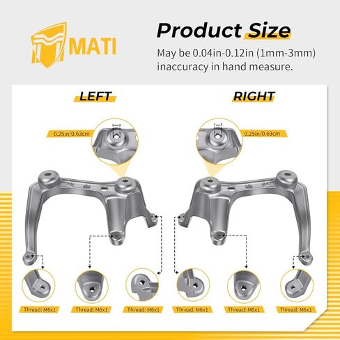 M MATI Front Left & Right Fender Brackets for Yamaha Raptor 350 YFM350 2004-2013 5YT-21514-00-00 5YT-21513-00-00 in Saudi Arabia