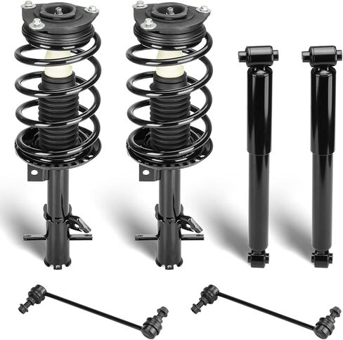 Front and Rear Struts Assembly Shock Absorber & Sway Bar End Link Compatible with 2007-2012 Nissan Sentra, Replace for 172379 172378 4341659 (6Pcs) in Saudi Arabia