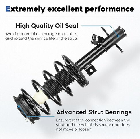 Front and Rear Struts Assembly Shock Absorber & Sway Bar End Link Compatible with 2007-2012 Nissan Sentra, Replace for 172379 172378 4341659 (6Pcs) in Saudi Arabia