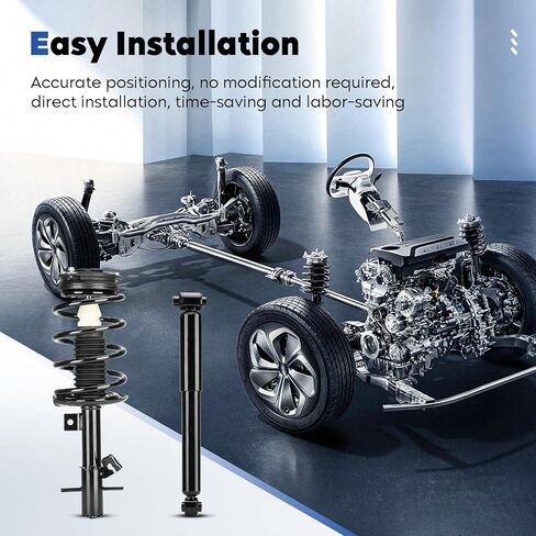Front and Rear Struts Assembly Shock Absorber & Sway Bar End Link Compatible with 2007-2012 Nissan Sentra, Replace for 172379 172378 4341659 (6Pcs) in Saudi Arabia