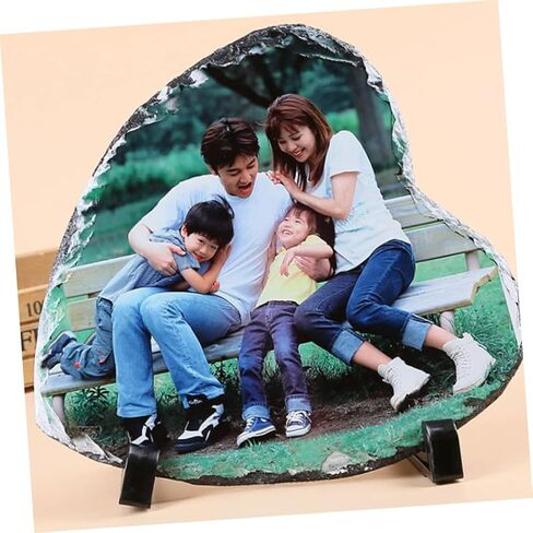 ERINGOGO Heart Shape Photo Plaque Unique Frame for Memories for Valentine Day Weddings Home Decor Photo Holder in Saudi Arabia