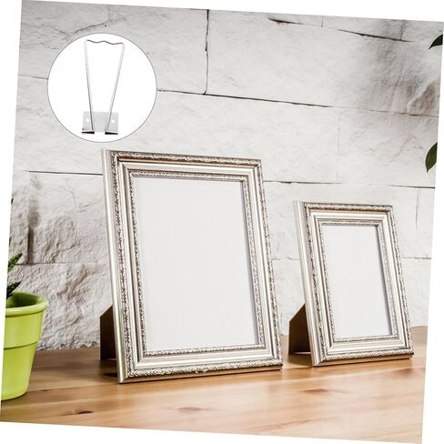 Luxshiny 10 قطع حامل قاعدة إطار بسيط إطار صور حديدي رفوف دعم للعرض المدمج، تصميم خفيف الوزن يمنع الانزلاق لتزيين المنزل وسهولة الإعداد in Kuwait