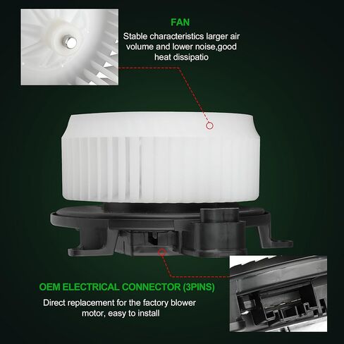 AC Heater Blower Motor Fan for Toyota Sienna 2011-2020, Sequoia 2008-2022，for Lexus ES350 2015, ES300h 2015-2018, HVAC Blower Motor Replace# 700298, 871030C051, 8710333140 in Kuwait