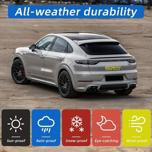 4 PCS New Driver Funny Car Decals, Student Driver Sticker for Car Non-Magnetic Removable Vinyl Decal Student Stickers “I'm Unpredictable,No Tailgating,Please Be Patient,I'm Freaking Trying" in Saudi Arabia