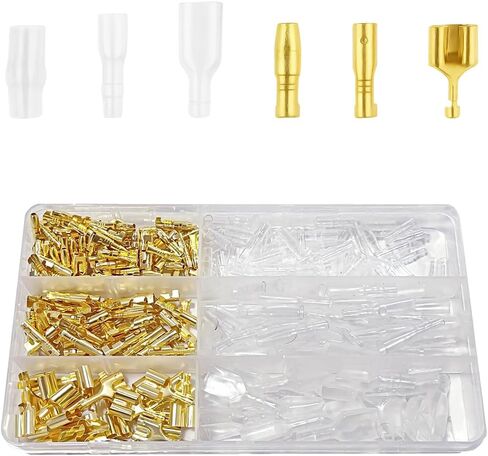 HZEL 320PCS Bullet Wire Connectors Kit, 3.9mm 3.5mm Male and Female Bullet Terminal Connectors with Insulation Sleeve, Heat Shrink Electric Butt Terminals, Universal for SUV RV Truck in Saudi Arabia