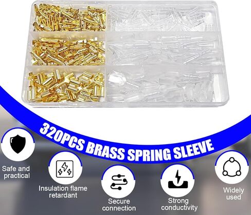 HZEL 320PCS Bullet Wire Connectors Kit, 3.9mm 3.5mm Male and Female Bullet Terminal Connectors with Insulation Sleeve, Heat Shrink Electric Butt Terminals, Universal for SUV RV Truck in Saudi Arabia