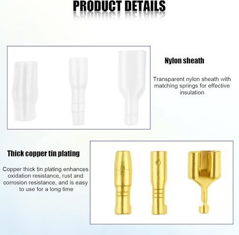 HZEL 320PCS Bullet Wire Connectors Kit, 3.9mm 3.5mm Male and Female Bullet Terminal Connectors with Insulation Sleeve, Heat Shrink Electric Butt Terminals, Universal for SUV RV Truck in Saudi Arabia