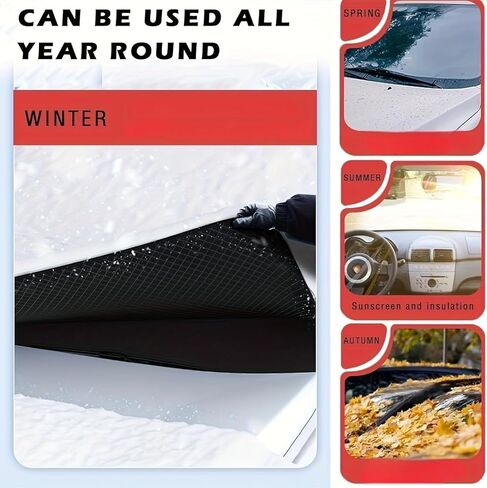 Universal Car Windshield Magnetic Snow Cover, Frost Cover with Side Window and Mirror Protector in Saudi Arabia