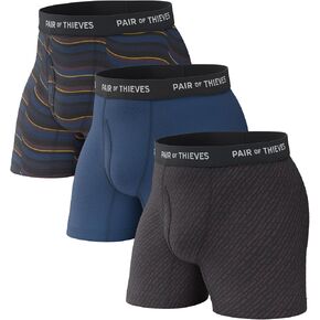Pair of Thieves Super Fit Men’s Boxer Briefs 3 Pack, Black, XX-Large in Kuwait