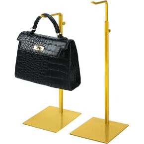 حامل مجوهرات مكون من قطعتين، حامل محفظة طويل من المعدن الذهبي لمنظم عرض الطاولة مع قاعدة مربعة ثابتة in Kuwait