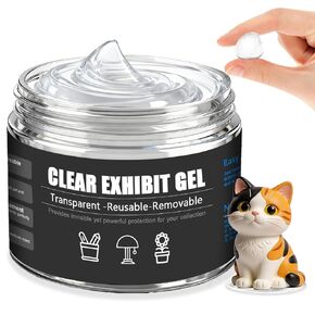 جل شفاف للمتحف، 7.05 أونصة، شمع معجون قابل للإزالة لتأمين الزجاج والكريستال والمزهريات والتماثيل والمقتنيات وديكور المنزل من السقوط بسبب الزلزال والقطط، لسطح أفقي مسطح in Kuwait