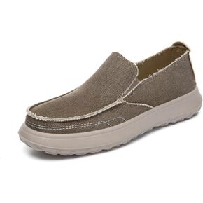 Bernal Men's Casual Shoes Canvas Slip On Shoes Men's Vintage Flat Boat Shoes Slip-on Loafers Walking Work Shoes Comfortable Light-Weight Indoor Outdoor Slippers in Kuwait