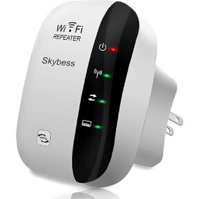 WiFi Extender Signal Booster for Home, 300Mbps 2.4GHz WiFi Repeater Wireless Range Extender with Ethernet Ports, 360° Full Wi-Fi Coverage, Supports Repeater/AP/Router Mode in Kuwait