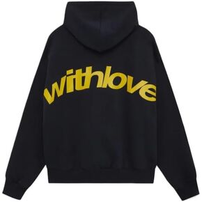 Unisex Y2k letter pattern vintage long sleeved hooded sweatshirt with loose pullover and hip-hop style in Saudi Arabia