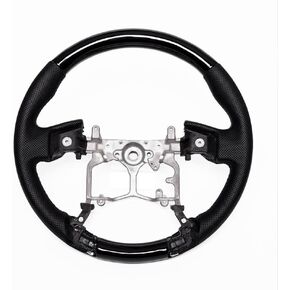 عجلة القيادة REVOLVE، عجلة قيادة من جلد نابا الحقيقي، عجلة قيادة من خشب البيانو الأسود، مقبض جلدي مثقوب لسيارة Toyota 4Runner 2010-2023/Tundra 2014-2021/Tacoma 2012-2023 in Kuwait