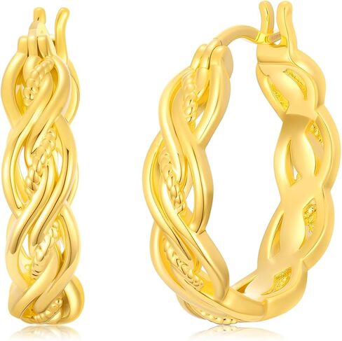 Gold Dainty Hoop Earrings for Women Hypoallergenic Lightweight 14K Gold Huggie Earrings Jewelry Valentines Day Gifts for Wife Girlfriend Her in Saudi Arabia