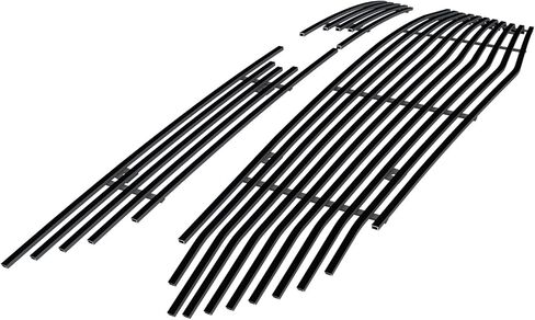 APS Compatible with Chevy Equinox 2018-2021 Bar Style Main Upper Stainless Steel Black 8x6 Horizontal Billet Front Grill Grille Insert C65198J in Saudi Arabia