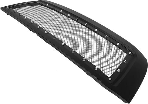APS Compatible with Toyota Tundra 2010-2013 Without Logo Show Main Upper Stainless Steel Black Rivet Stud Mesh Front Grill Grille with Shell TP6755H in Saudi Arabia