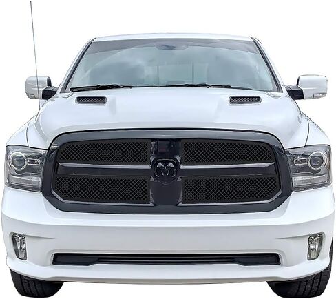 APS Compatible with Ram 1500 2013-2018 & 19-21 1500 Classic Honeycomb Style Only Main Upper Stainless Steel Black Mesh Front Grill Grille Insert D75919K in Saudi Arabia