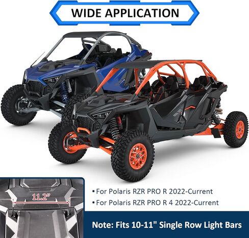 Wsays Upper Hood Hinge Ditch LED Light Pod Mount Brackets Compatible with Polaris RZR PRO R 4 2022-2025 in Saudi Arabia