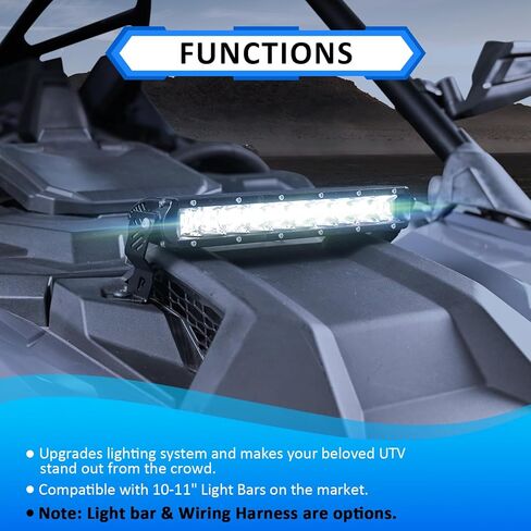 Wsays Upper Hood Hinge Ditch LED Light Pod Mount Brackets Compatible with Polaris RZR PRO R 4 2022-2025 in Saudi Arabia