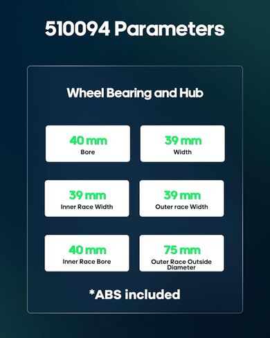 SCITOO Wheel Bearing and Hub Replaces 510094 Front fit for Toyota Yaris 2006-2019, for Scion iQ 2012-2015, for Scion xD 2008-2014 Hub Bearing Assembly W/ABS [1pc] in Saudi Arabia