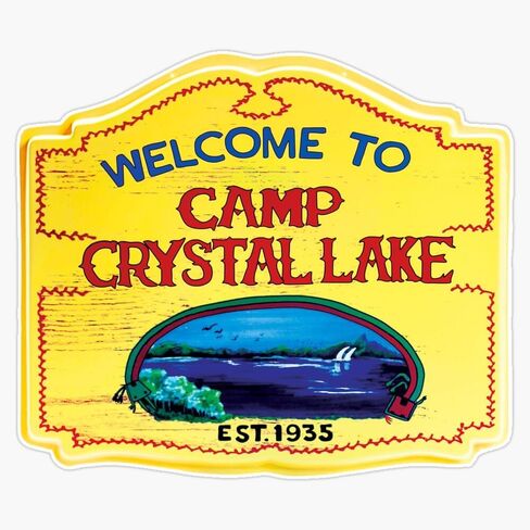 Magnet Camp Crystal Lake Magnet Vinyl Decal Sticker 5" in Saudi Arabia