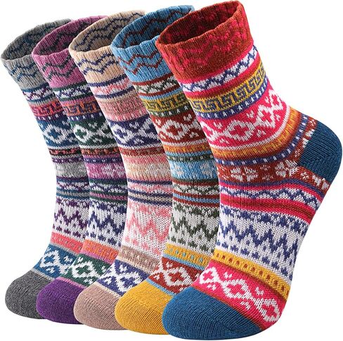 Wool Socks for Women - Womens Winter Warm Wool Sock Men Cozy Knit Boots Socks for Women in Saudi Arabia