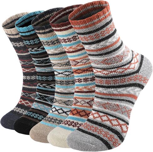 Wool Socks for Women - Womens Winter Warm Wool Sock Men Cozy Knit Boots Socks for Women in Saudi Arabia