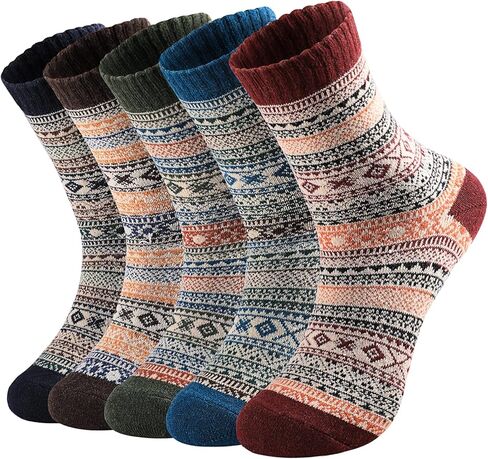 Wool Socks for Women - Womens Winter Warm Wool Sock Men Cozy Knit Boots Socks for Women in Saudi Arabia