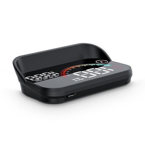 Dyno Racing New GPS Hud Digital Display Gauge Windshield Speedometer Projector Speed,Mileage,Compass,Speed Progress bar, Overspeed Alarm Heads Up Display USB Power in Saudi Arabia