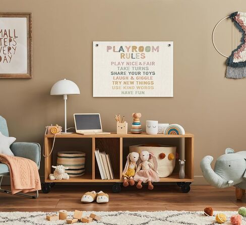 kdhty ديكور جدار غرفة اللعب، قواعد غرفة اللعب قماش الجدار شنقا راية العلم، غرفة اللعب جدار الفن، ديكور غرفة اللعب لغرفة الأطفال الحضانة المنزل المدرسة، ديكور غرفة اللعب للأطفال، أساسيات غرفة اللعب، 30 × 20 بوصة in Kuwait