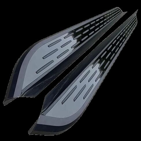 لوحة الجري تناسب سيارة GMC Acadia 2024 2025 2026 من الألومنيوم الأسود بالكامل بدواسات سلالم لحماية السيارة مع براغي مثبتة 2 قطعة/المجموعة in Kuwait