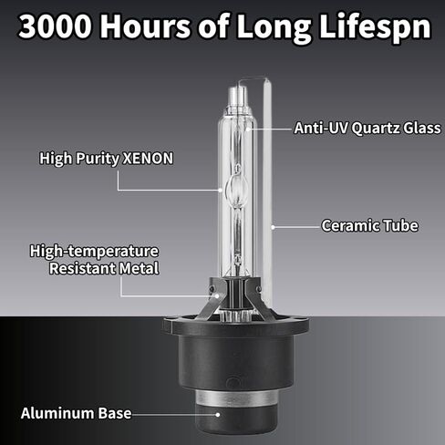 2 Pcs 6000K White D4R HID Headlight Bulbs Replacement for Toyota Prius Avalon 2006 2007 2008 2009 Xenon Headlight Kit Bulbs High Low Beam Up to 350% Brightness Hid Bulbs 12V 35W Plug and Play in Kuwait