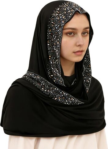 Women Elegant Long Scarf Muslim Islamic Ramadan Eid Hijab Prayer Scarf Silk Jersey Turban Headwrap Lightweight Shawl in Saudi Arabia