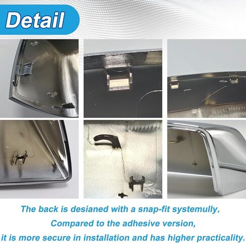 YIXIN 2PCS Chrome Direct Replacement Side Mirror Covers Caps for 2014-2018 Chevy Silverado GMC Sierra 1500 and 2500 HD 3500 HD 2015-2018 Accessories (Chrome) in Saudi Arabia