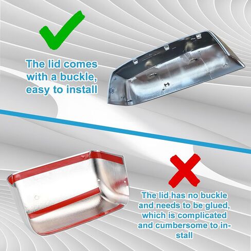 YIXIN 2PCS Chrome Direct Replacement Side Mirror Covers Caps for 2014-2018 Chevy Silverado GMC Sierra 1500 and 2500 HD 3500 HD 2015-2018 Accessories (Chrome) in Saudi Arabia