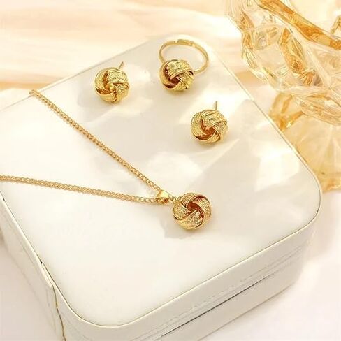 Jewelry Sets for Women Bridal Bridesmaid Accessories Necklace Earrings set for Wedding Prom Anniversary Birthday Gifts in Saudi Arabia