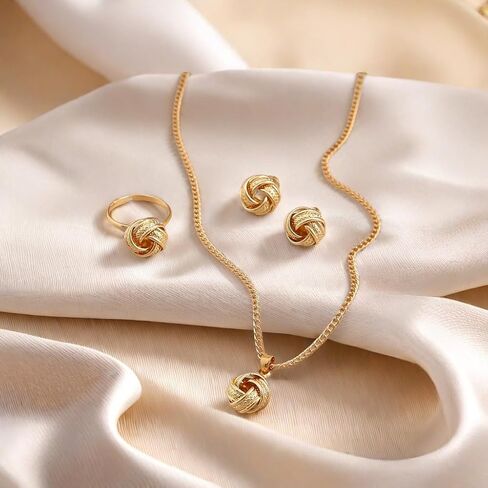 Jewelry Sets for Women Bridal Bridesmaid Accessories Necklace Earrings set for Wedding Prom Anniversary Birthday Gifts in Saudi Arabia