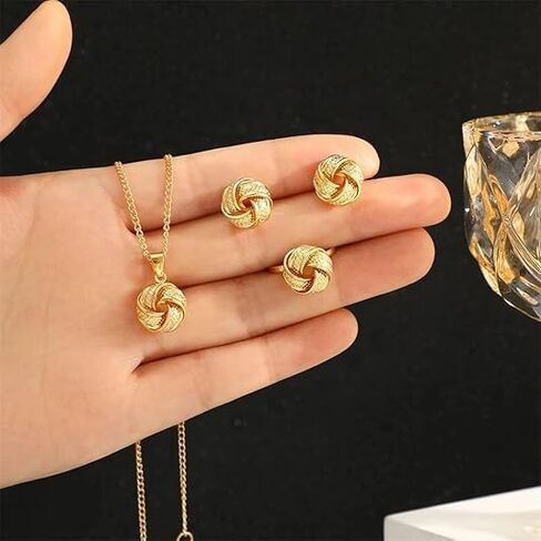 Jewelry Sets for Women Bridal Bridesmaid Accessories Necklace Earrings set for Wedding Prom Anniversary Birthday Gifts in Saudi Arabia