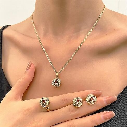 Jewelry Sets for Women Bridal Bridesmaid Accessories Necklace Earrings set for Wedding Prom Anniversary Birthday Gifts in Saudi Arabia