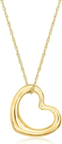 Ross-Simons Italian 14kt Yellow Gold Heart Pendant Necklace in Saudi Arabia