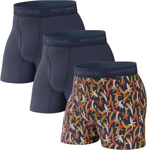 Pair of Thieves Super Fit Men’s Boxer Briefs 3 Pack, Black, XX-Large in Saudi Arabia