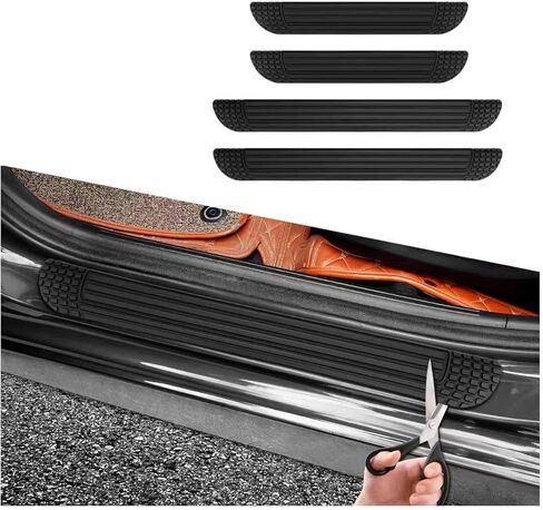 4PCS Cuttable Car Door Sill Protector,Anti-Slip & Anti-Scratch Car Door Edge Guards for Protecting Doors Threshold,Width 2.36" Automotive Doors Entry Guard Cars Accessories in Saudi Arabia