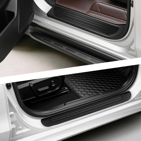 4PCS Cuttable Car Door Sill Protector,Anti-Slip & Anti-Scratch Car Door Edge Guards for Protecting Doors Threshold,Width 2.36" Automotive Doors Entry Guard Cars Accessories in Saudi Arabia
